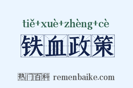 铁血政策是什么意思的图片
